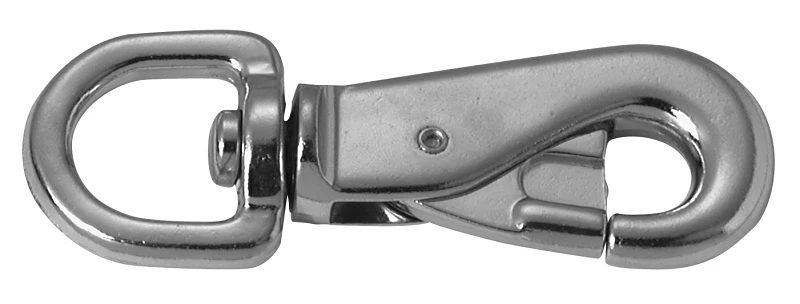 7/8" Swiveling Round Eye Animal Tie Snap, 4-13/16" Length, 150 Lb Capacity