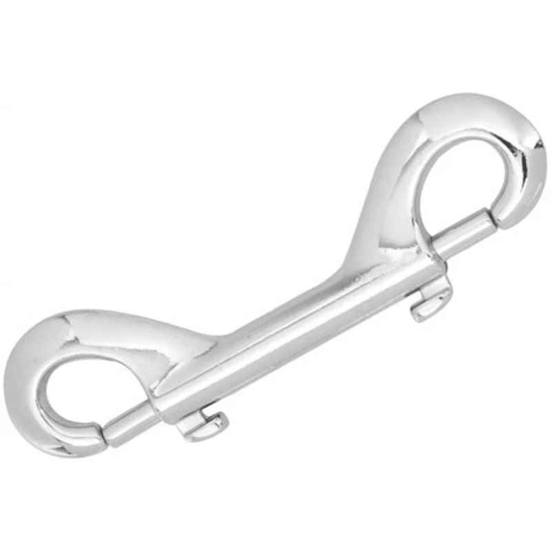 4 In. Double Ended Bolt Snap, Nickel-plated Zinc, 60 Lb Load Capacity