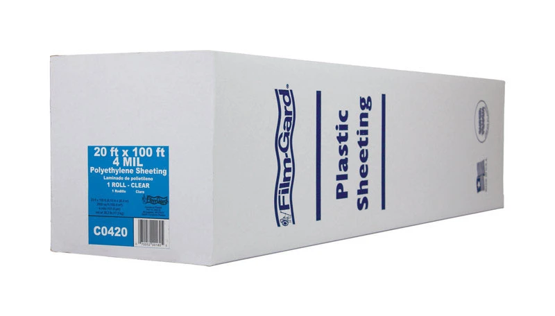 Polyethylene Sheeting, Clear, 4-mil, 20 X 100-ft.
