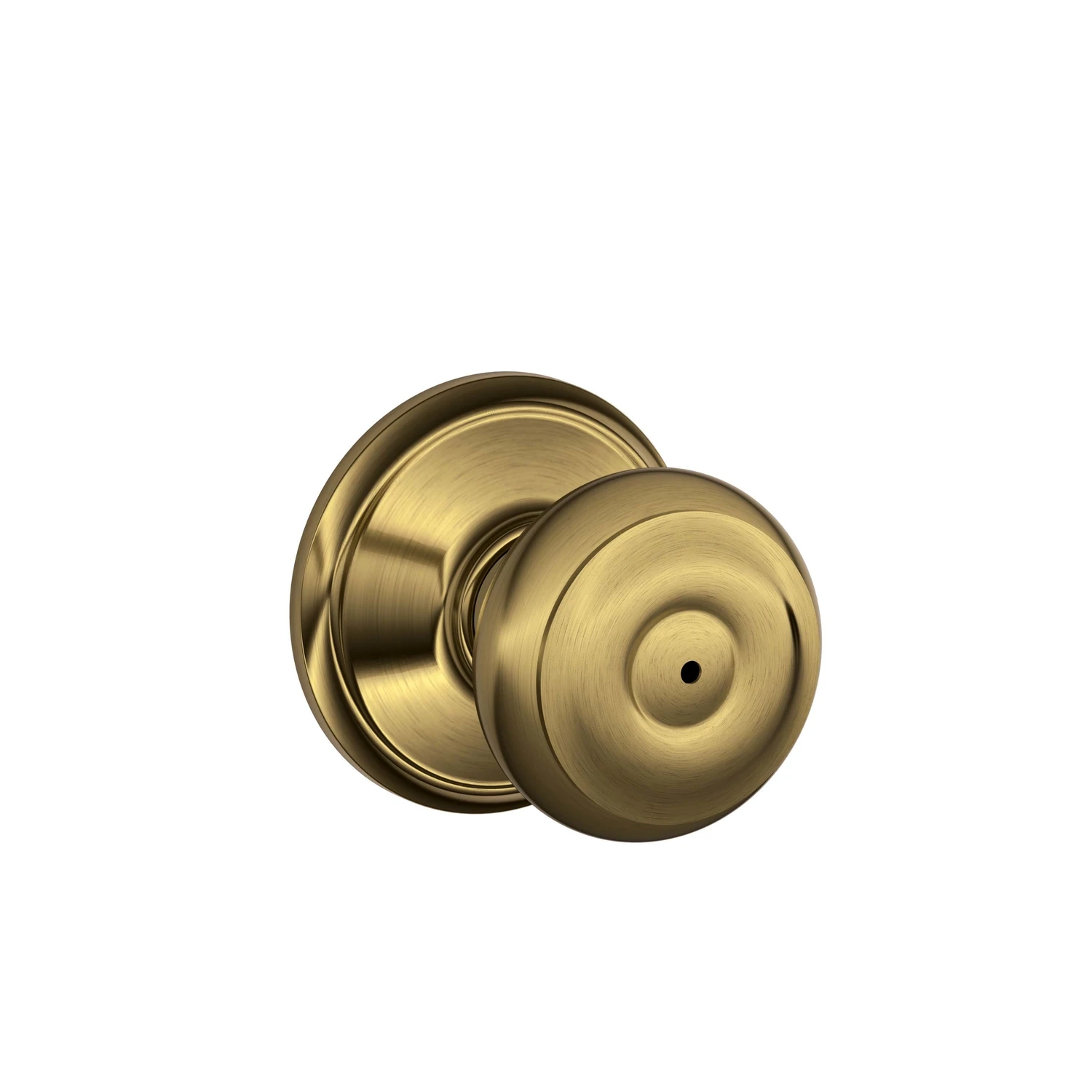 Georgian-style Antique Brass Privacy Door Knob – Classic Interior Lock