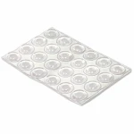 Vinyl Bumpers, Self-adhesive, Clear, Round, 1/2-in., 24-pk.
