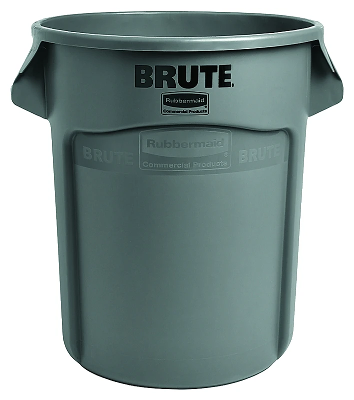 Brute 20 Gallon Gray Vented Trash Can - Heavy Duty Plastic