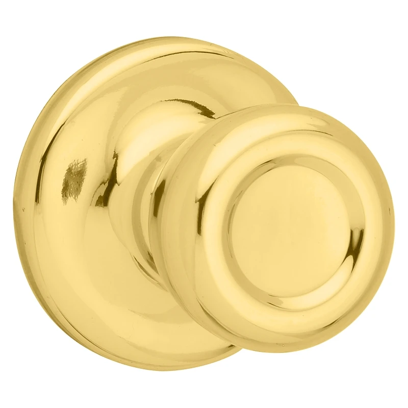 Polished Brass Mobile Home Passage Lockset, 2-3/8 In Backset, Right/left Handed