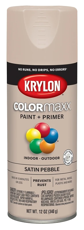 Colormaxx 12 Oz. Satin Spray Paint, Pebble Blue - Rust Protection
