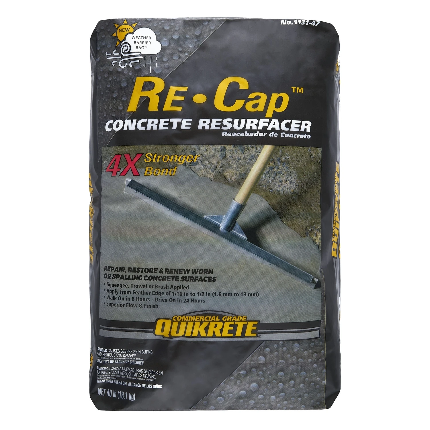 Re-cap 40 Lb. Portland Cement Concrete Resurfacer For Repair And Renewal
