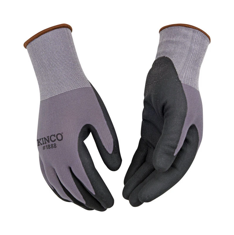 Men's Indoor/outdoor Nitrile Palm Work Gloves Black/gray M 1 Pk