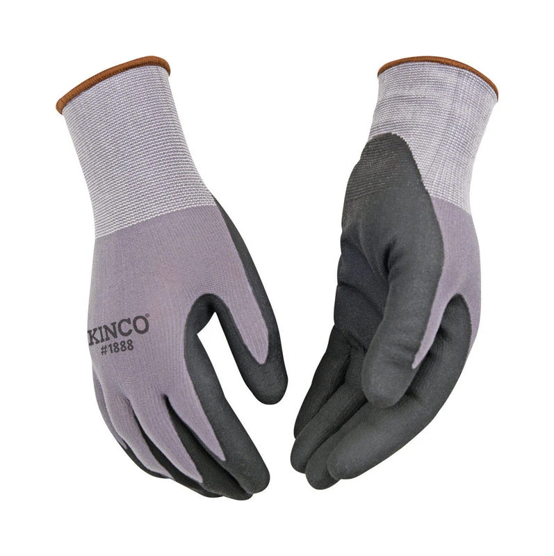 Men's Indoor/outdoor Nitrile Palm Work Gloves Black/gray L 1 Pk