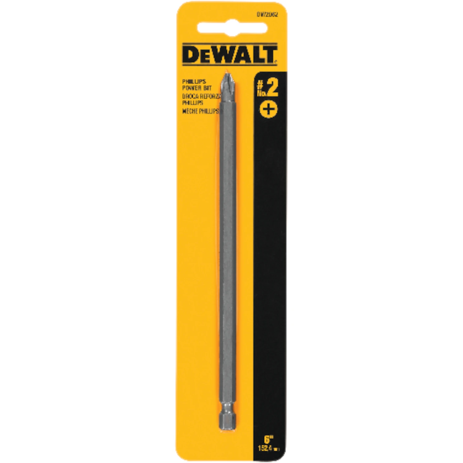 Phillips #2 6 In. Power Screwdriver Bit With 1/4 In. Hex Shank