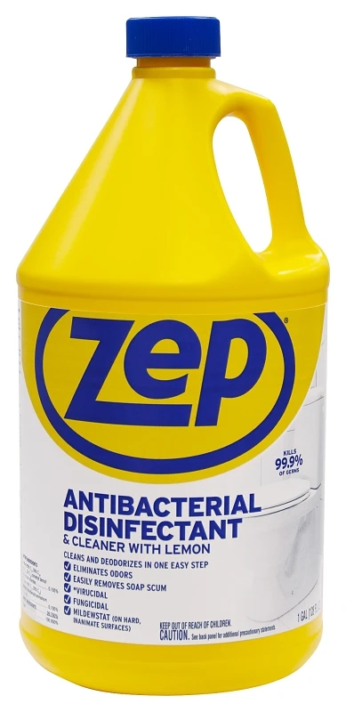 Antibacterial Disinfectant Cleaner, Lemon Scent, 1 Gallon