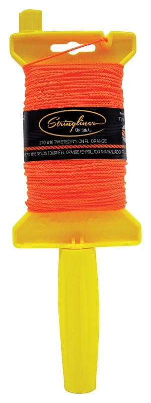 11406 270-foot Mason Line Reel - Twisted Nylon In Fluorescent Orange