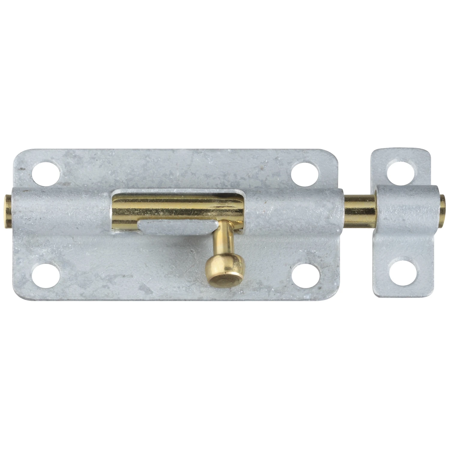 Door Barrel Bolt, Galvanized, 4 In.
