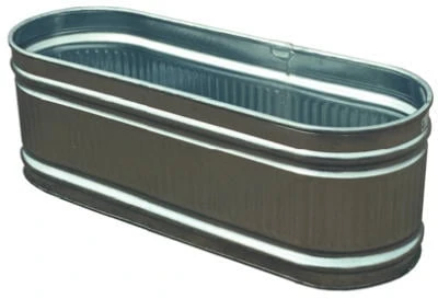 Livestock Round End Tank, Zinc-coated, 2 X 2 X 6 Ft., 169 Gallons