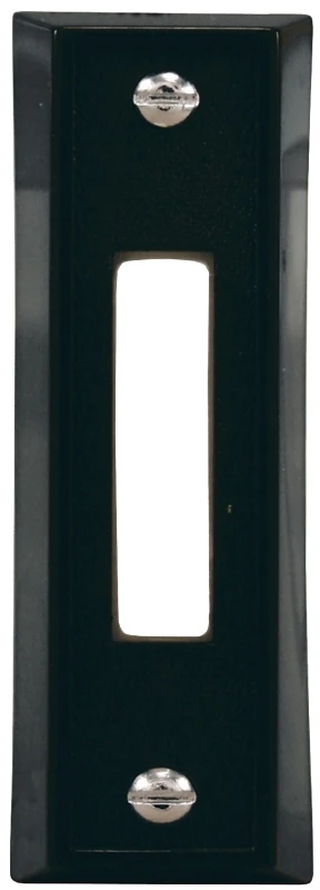 Wired Black Doorbell Push-button, Model 18000104, Surface Mount