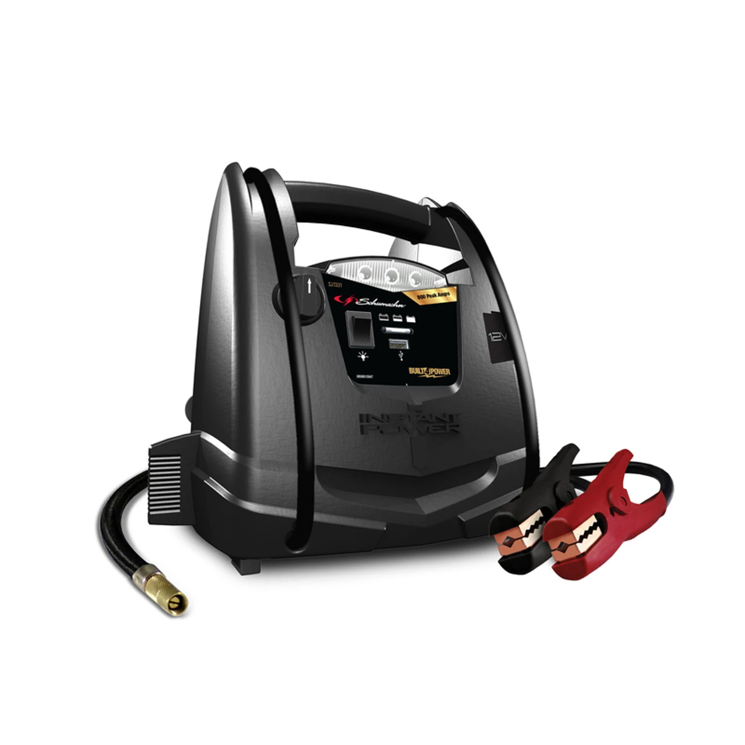 800a Jump Starter And Air Compressor With Usb Port And Led Light