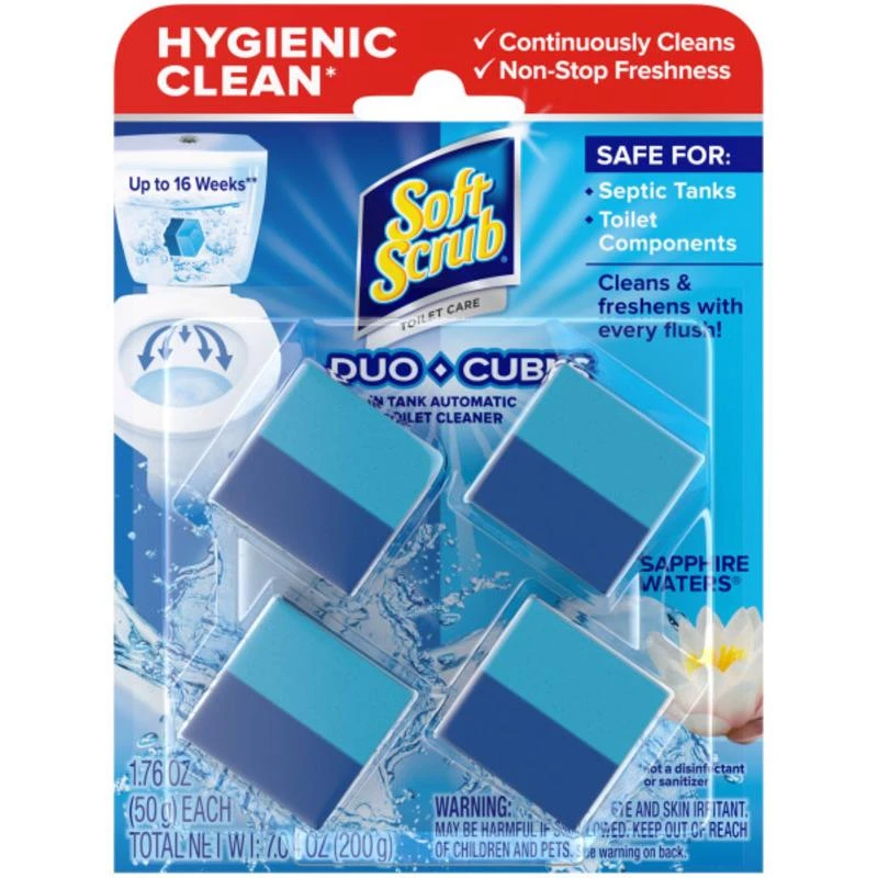 256611 Soft Scrub Duo Cubes Toilet Bowl Cubes, 4 Count