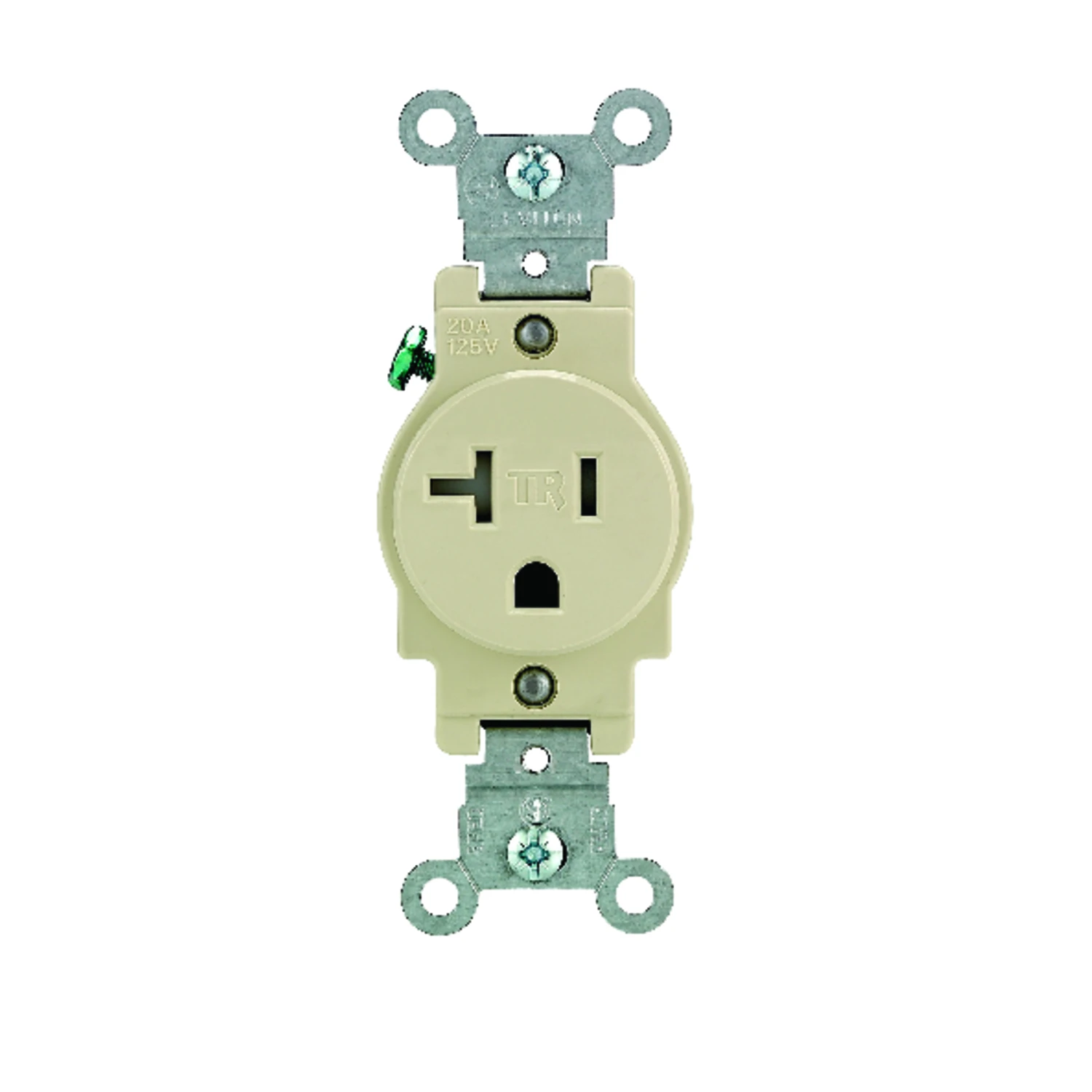 20a Ivory Commercial Grade 5-20r Tamper Resistant Single Outlet