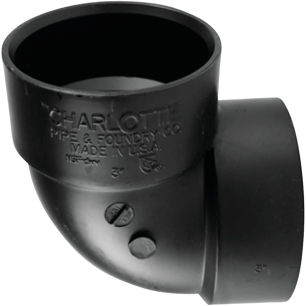 1-1/2 In. Hub X Hub 90 Degree Abs Elbow For Drain-waste-vent