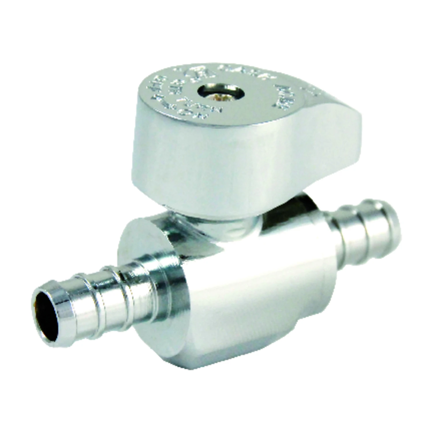 3/8 In. Pex Barb X 3/8 In. Pex Barb Brass Straight Stop Valve