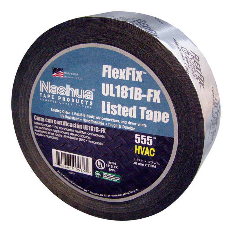 1.89 In. W X 120 Yd L Black Duct Tape - High Tack, Ul Listed