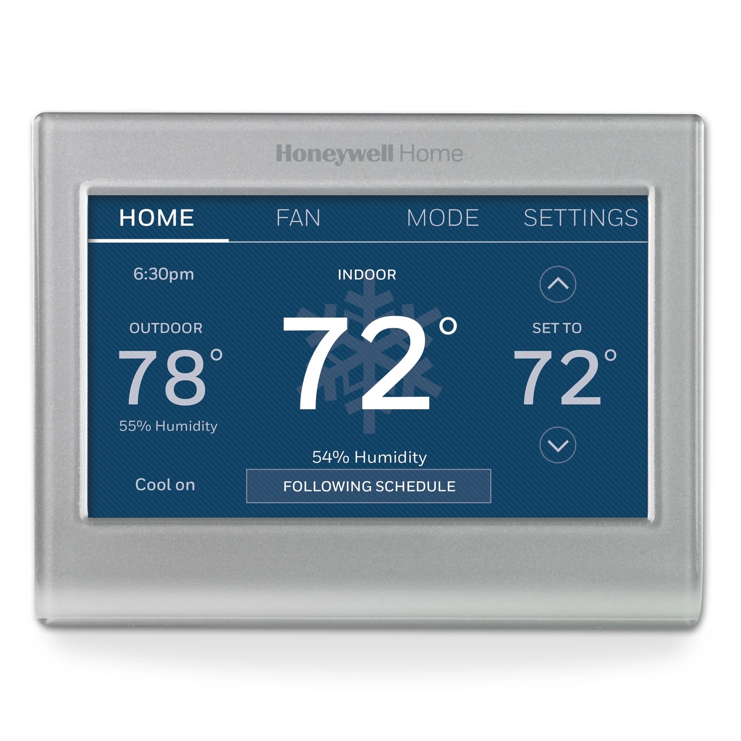 Home Wifi Color Thermostat – 7-day Programmable, Silver Metallic