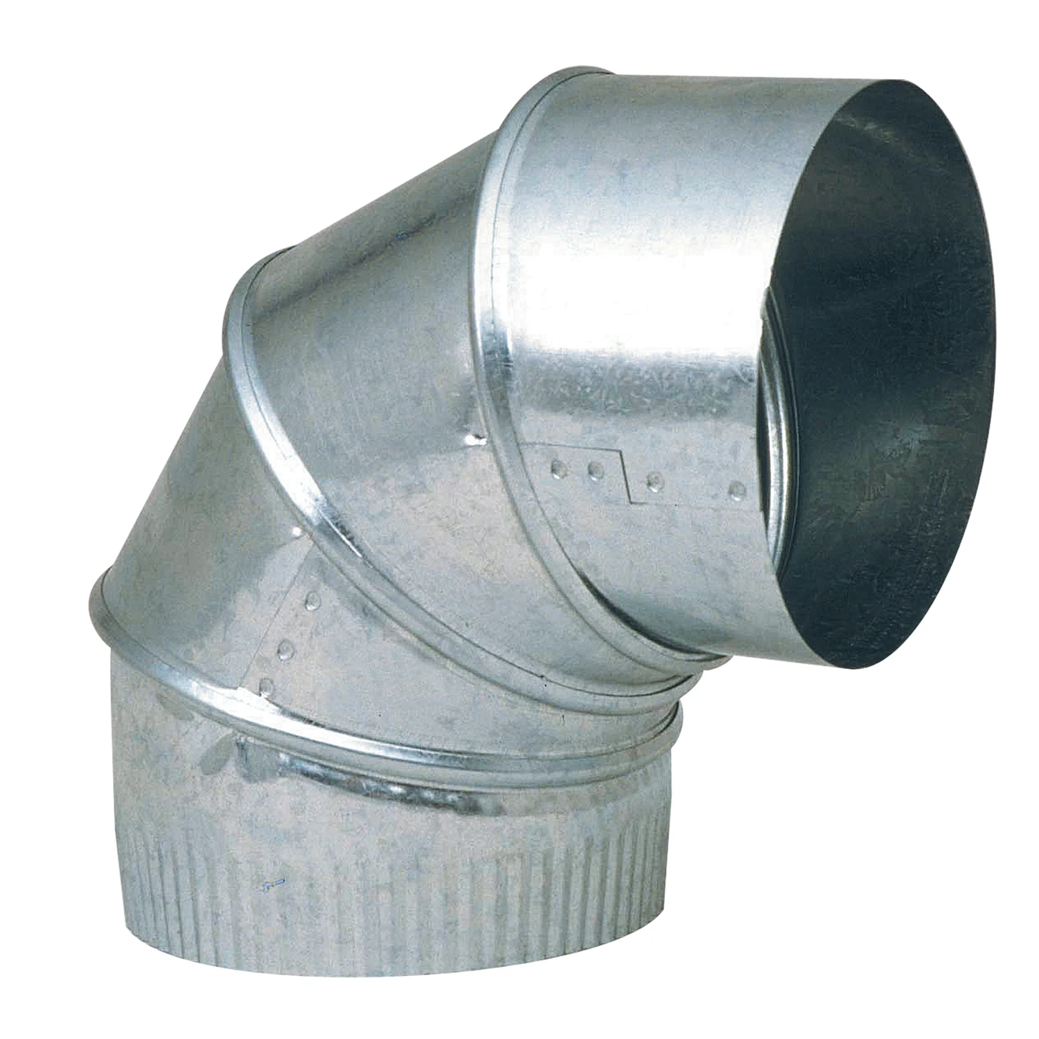 30 Gauge 8 Inch Galvanized Adjustable 90 Degree Elbow For Hvac