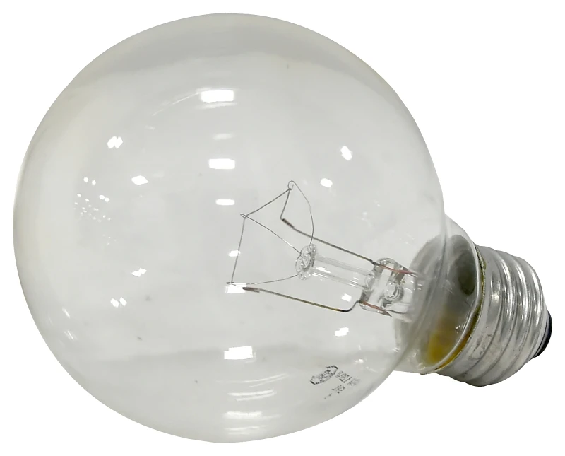 15871 G25 Clear Globe Light Bulb, 40 Watt, Medium Base