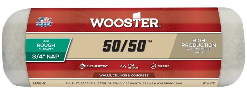50/50 9 In. X 3/4 In. Knit Fabric Roller Cover