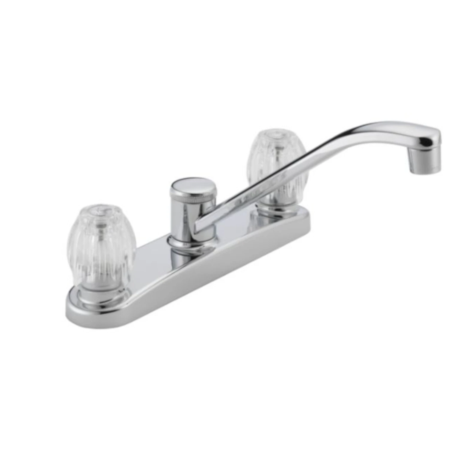 Chrome 2-handle Knob Kitchen Faucet, Core Series - 360 Degree Swivel, 1.8 Gpm