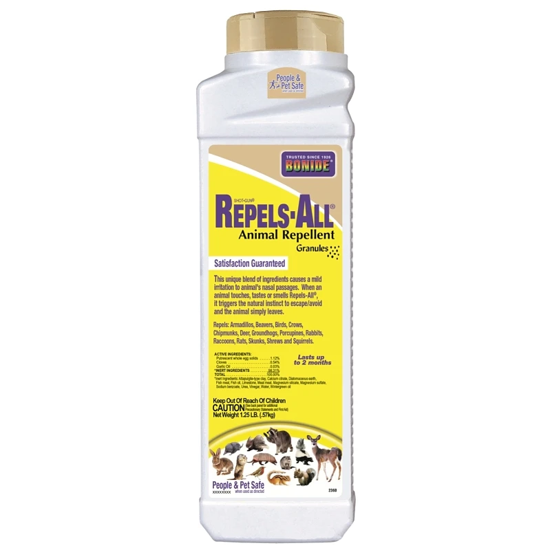 Repels-all Animal Repellent Granules, 1.25 Lb - Natural Protection For Your Garden