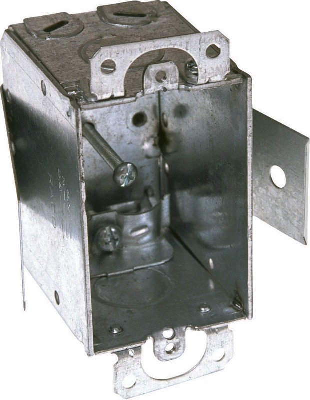 12.5 Cu In Rectangle Steel 1 Gang Switch Box Gray - Model 545