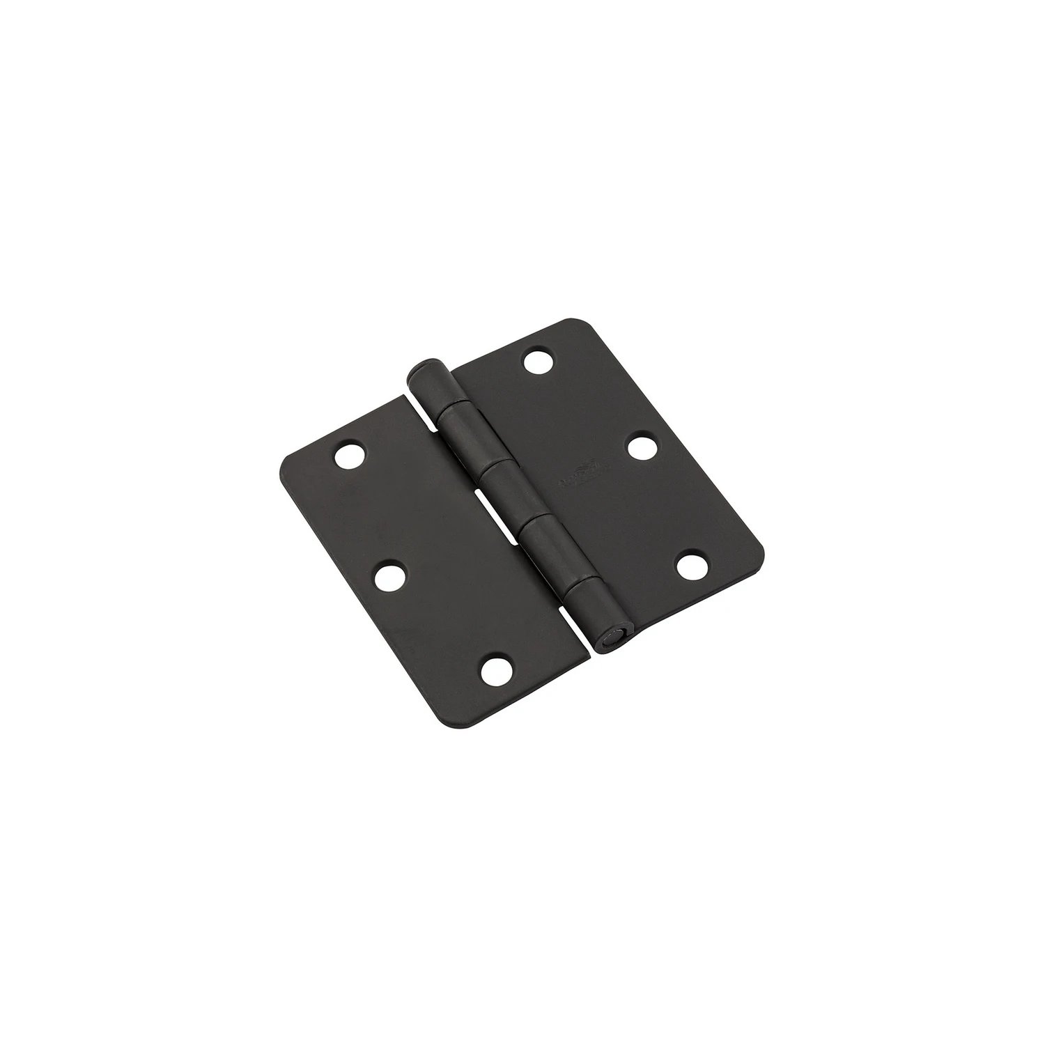 Door Hinge, 1/4 In. Round Corners, Black, 3-1/2 In.