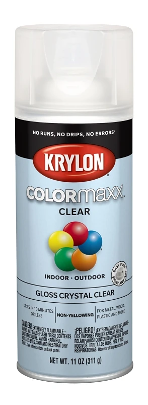Colormaxx 11 Oz. Gloss Crystal Clear Spray Paint With Rust Protection