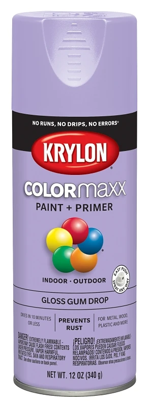 Colormaxx 12 Oz. Gloss Spray Paint, Gum Drop - Rust Protection