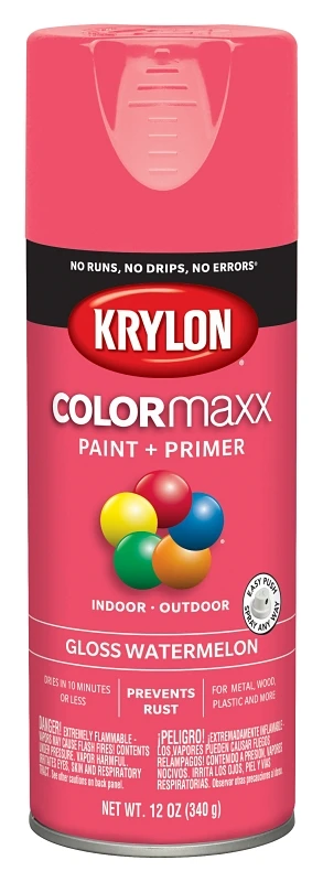 Colormaxx 12 Oz. Gloss Spray Paint, Watermelon - Rust Protection