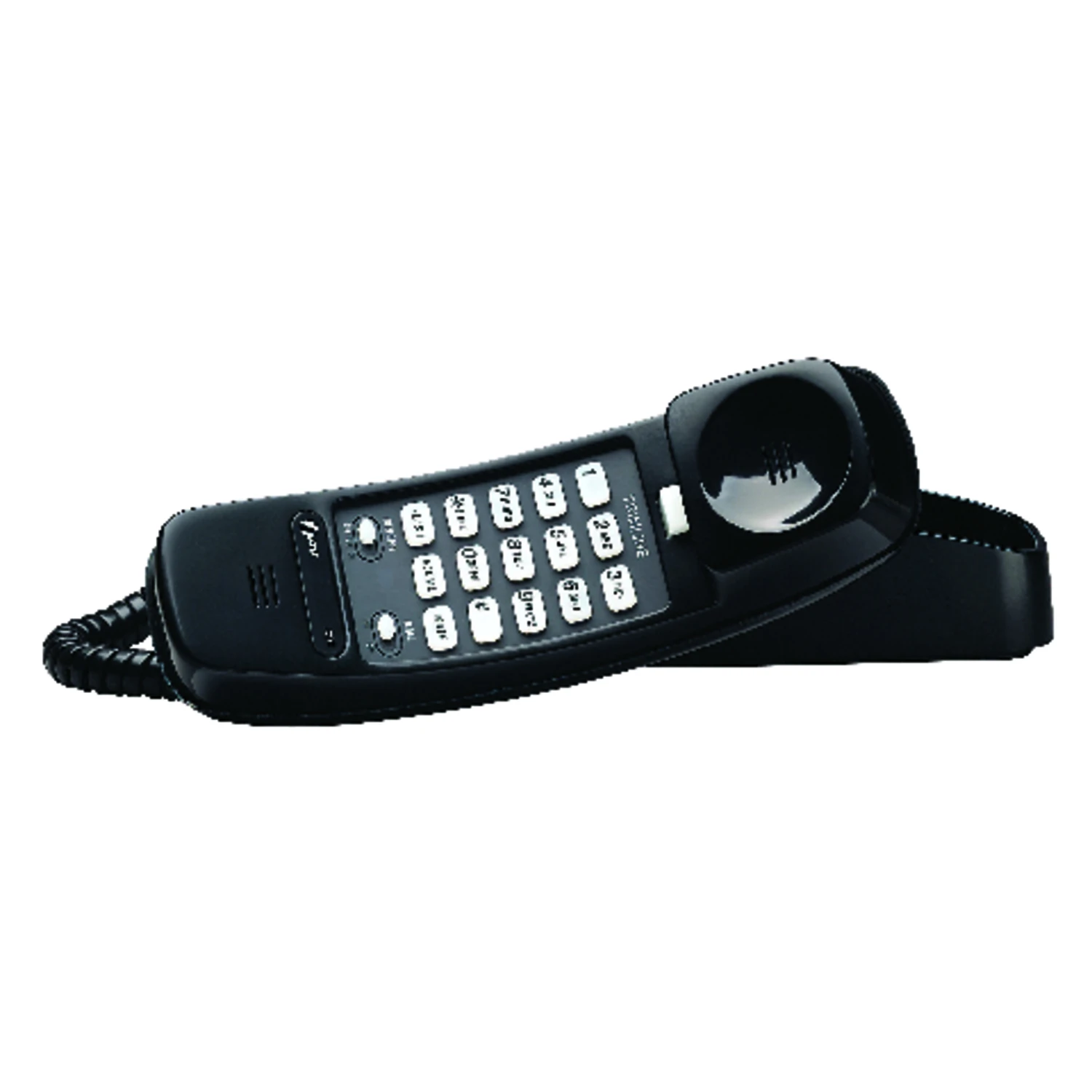 210black Analog Trimline Corded Telephone In Black With Speed Dial And Volume Control