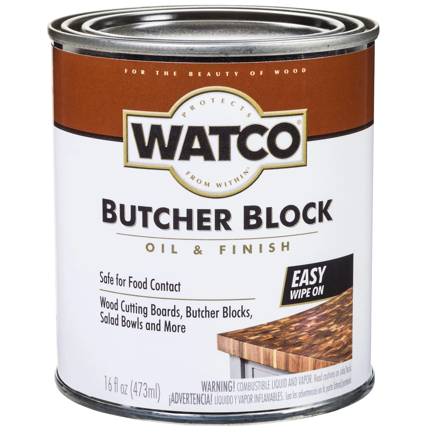 Butcher Block Oil 1 Pint Liquid - Food Safe Finish For Wood