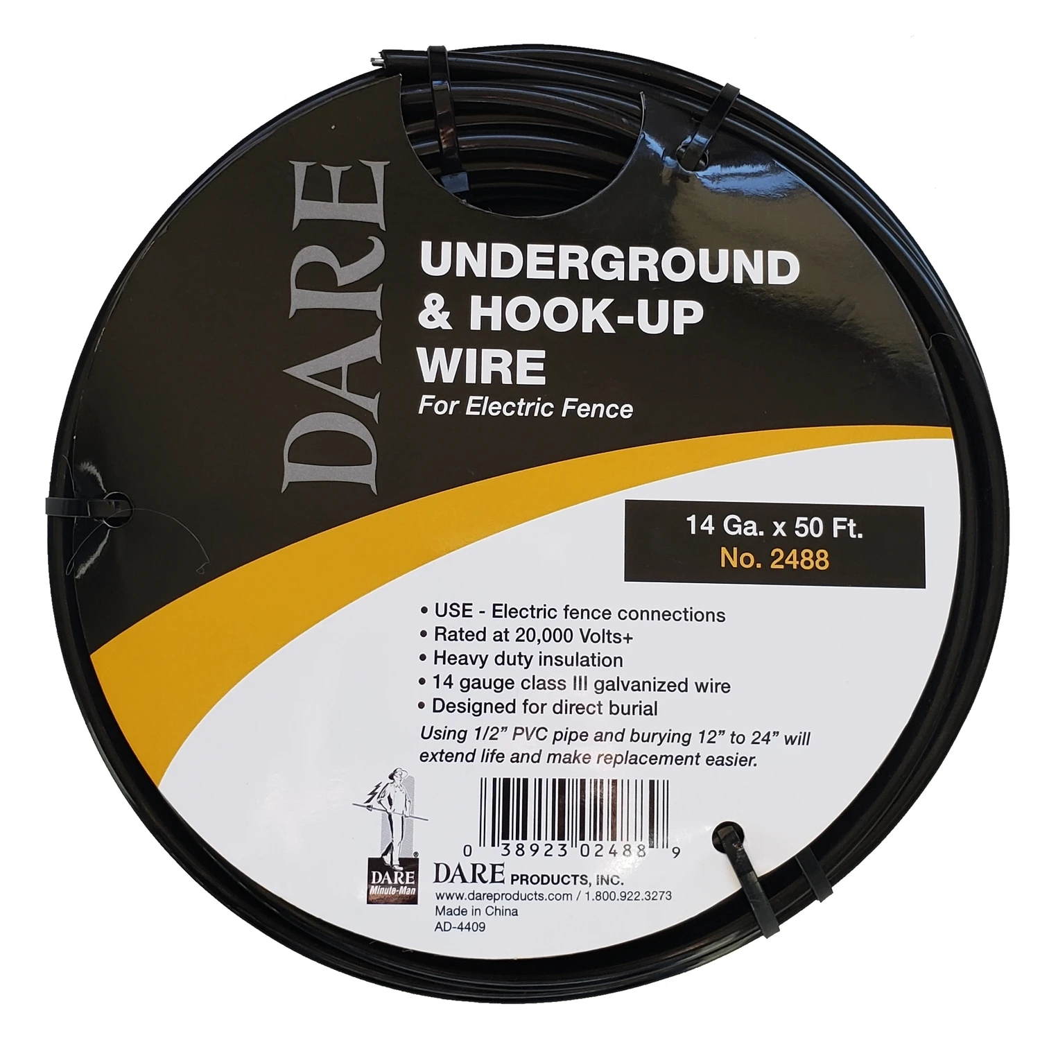 14 Ga. X 50 Ft. Underground & Hook-up Wire - 20,000 Volt Rated