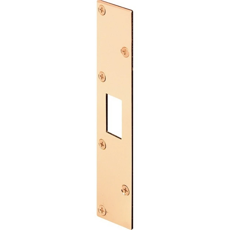 Polished Brass 1-5/8 In Deadbolt Strike Plate
