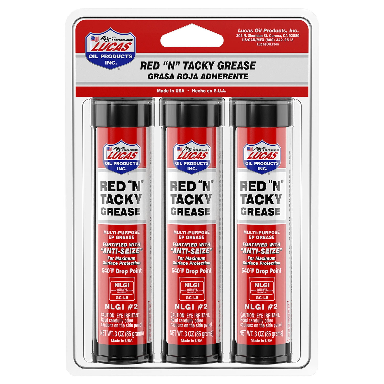 Lucas Oil 3 Oz. Red N Tacky Mp Grease