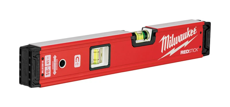 Redstick 16 In. Magnetic Box Level With 2 Vials And Aluminum Construction