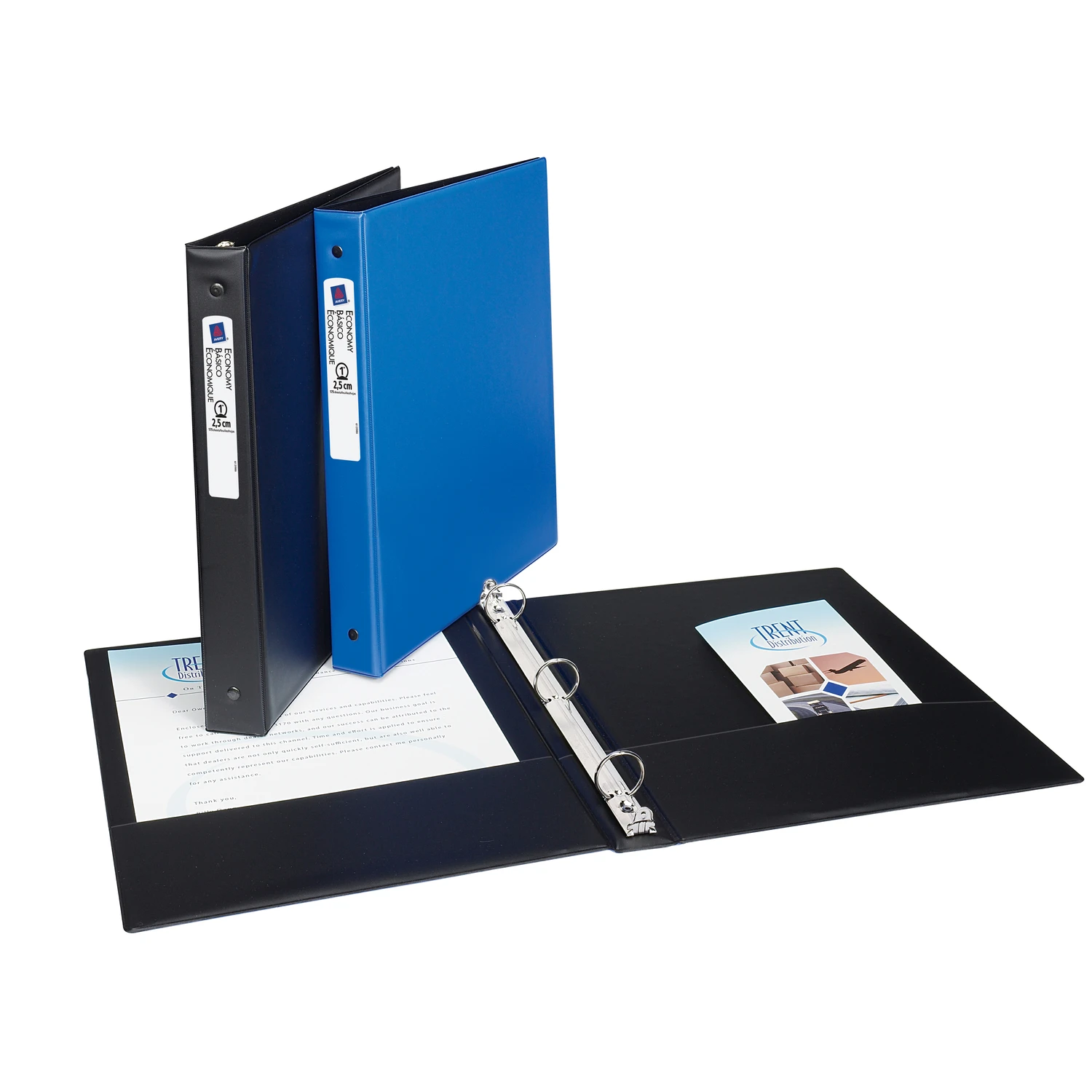 8-1/2 In. W X 11 In. L Round Ring Non-view Binder, Assorted Colors, 1 In. Rings