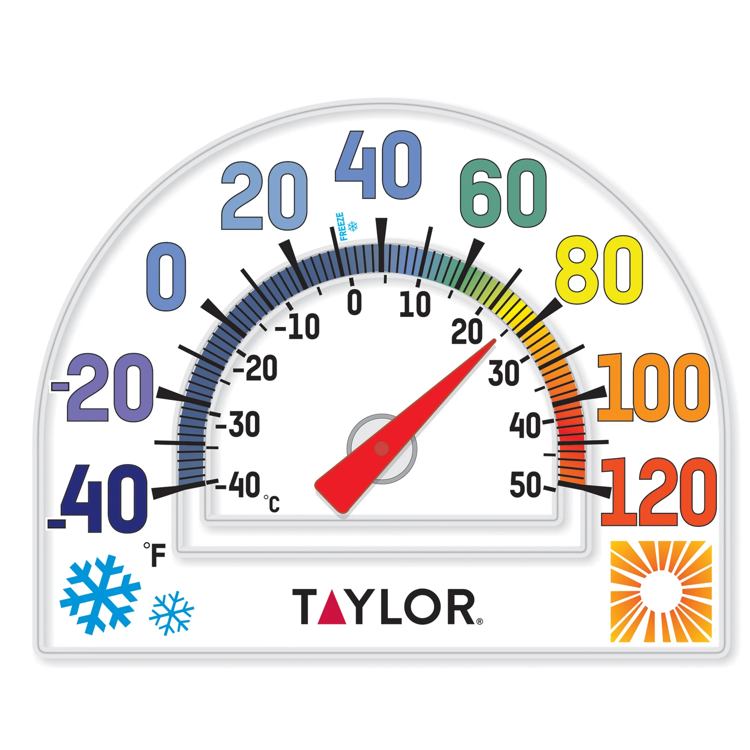 Window Cling Dial Thermometer Plastic Clear 7 In. - Model 5323