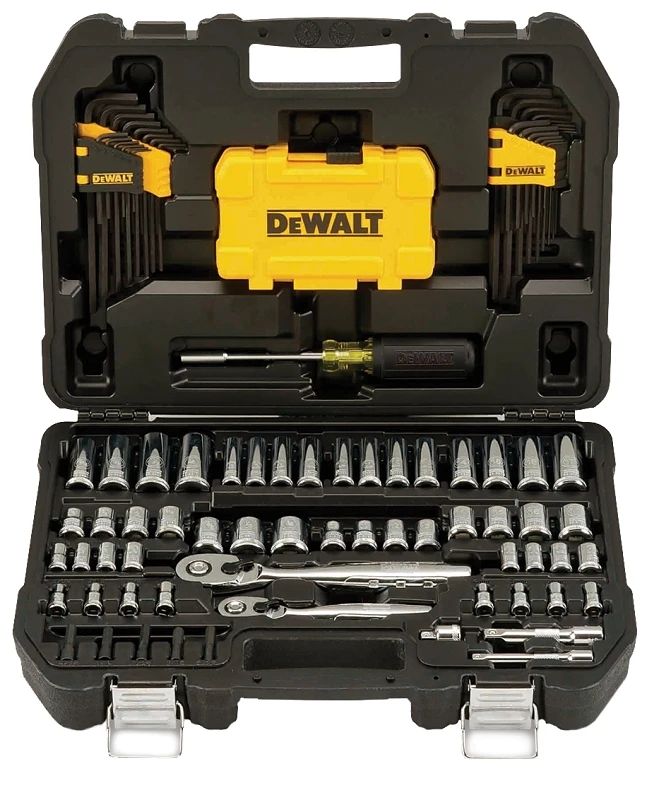 108-piece Mechanics Tool & Socket Set With Power Tool Accessory Case