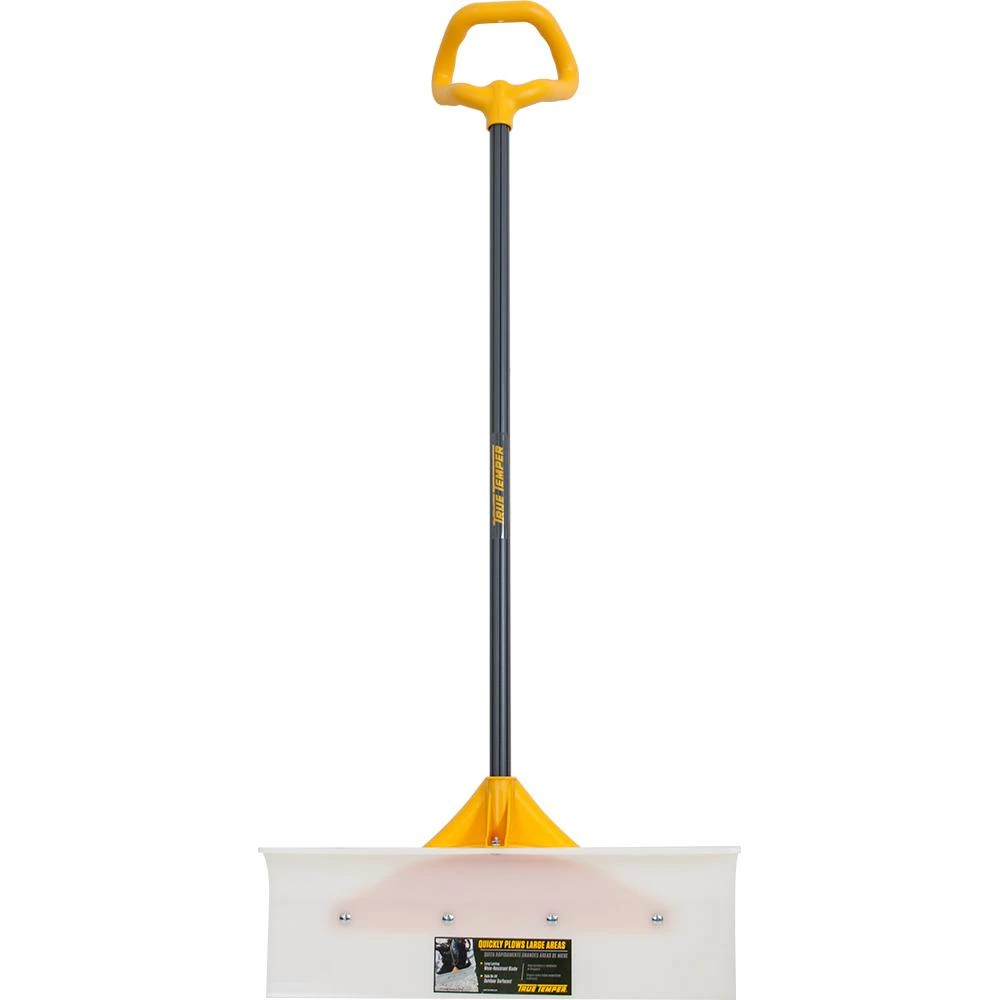 The Snow Plow 24 In. Ultra High Molecular Weight Snow Pusher With D-grip Handle