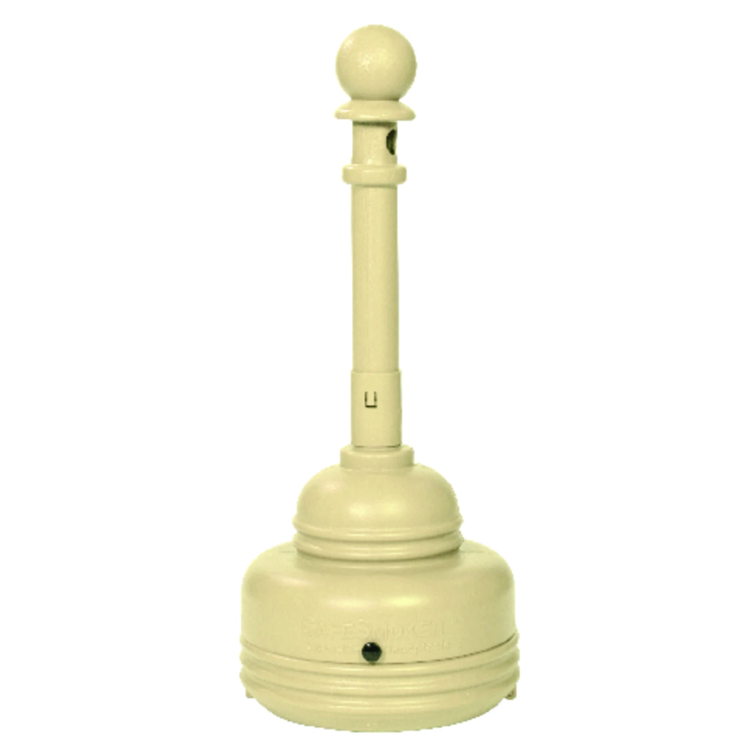 Beige Plastic/steel Smoking Receptacle 5 Quart With Galvanized Steel Bucket