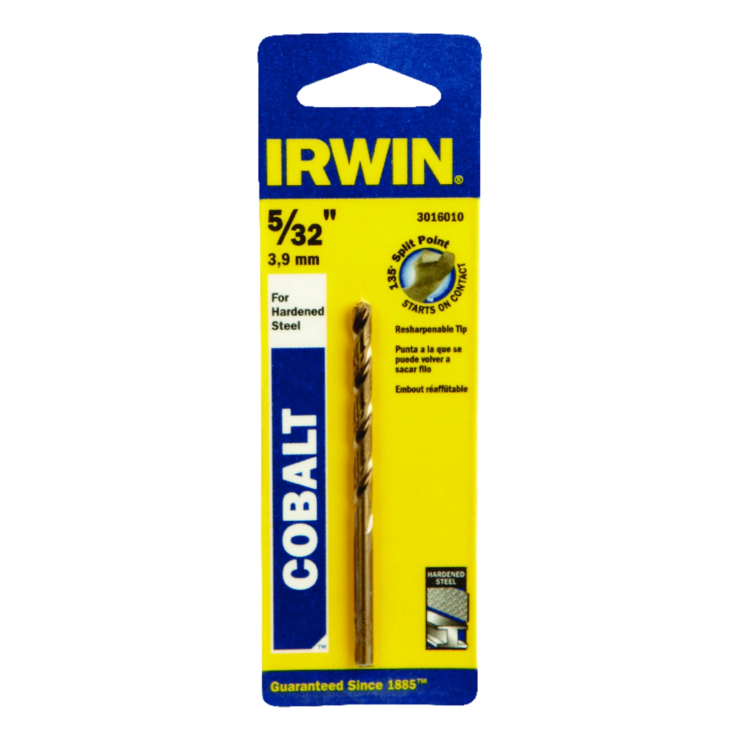5/32 In Cobalt Pilot Point Drill Bit – M42 Steel, 8% Cobalt, No-spin Shank