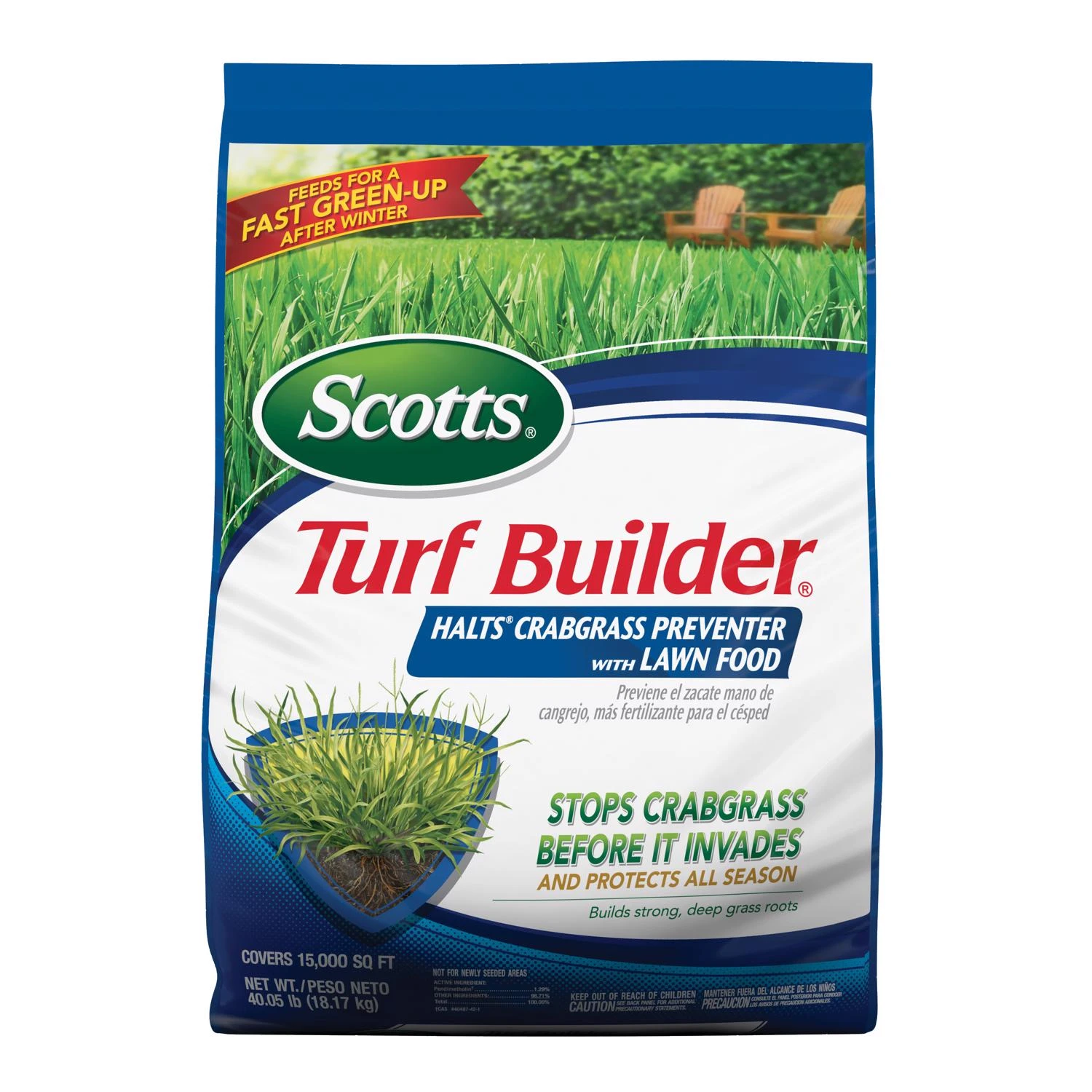 Halts Crabgrass Preventer With Lawn Food, 40.05 Lb., 15,000 Sq. Ft.