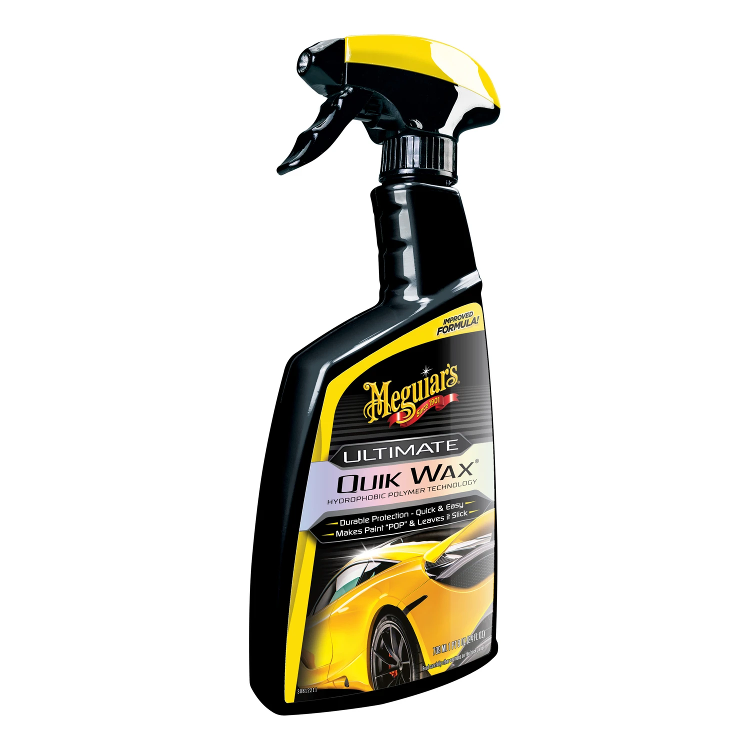 Ultimate Quik Wax 24 Oz - Spray-on Auto Wax With Hydrophobic Polymer Technology