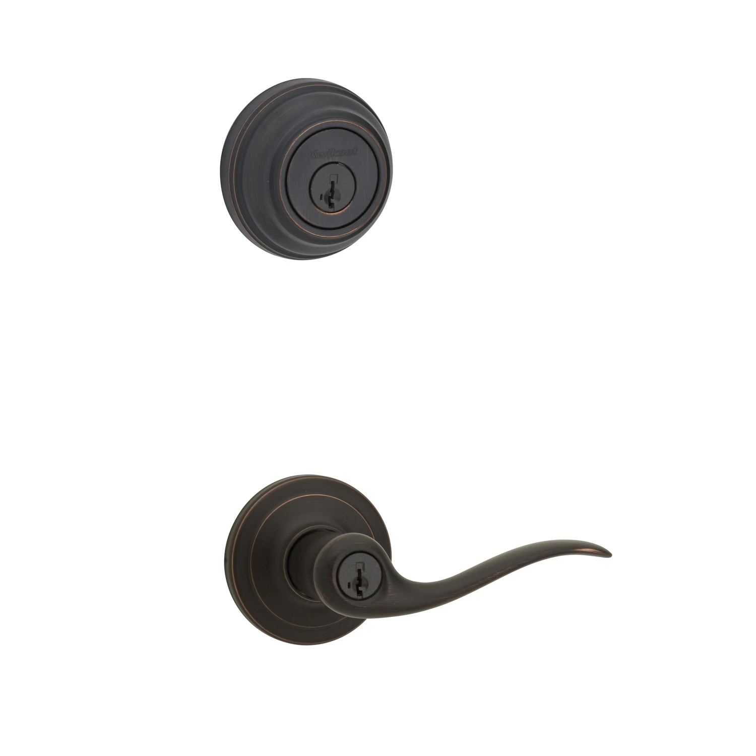 Signature Series Venetian Bronze Deadbolt And Lever Combo With Smartkey Technology