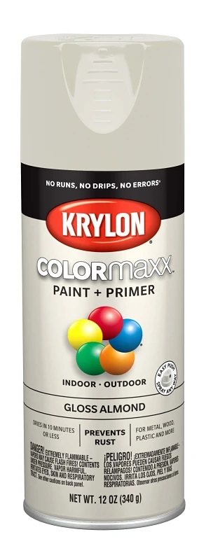 Colormaxx 12 Oz. Gloss Spray Paint, Almond - Premium Coverage